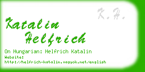 katalin helfrich business card